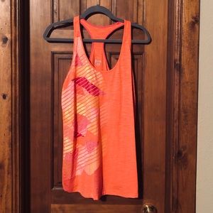 Orange Designed Tank Top